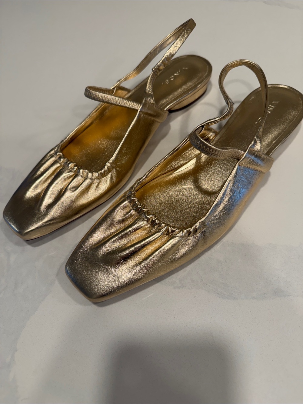 Vince Venice Women's Slingback Flats in Champagne Leather - Picture 3 of 7